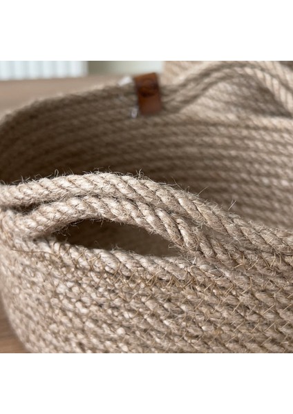 Jüt Hasır Ikili Banyo Organizer Seti – Kulplu Büyük ve Küçük Sepet indirimleri