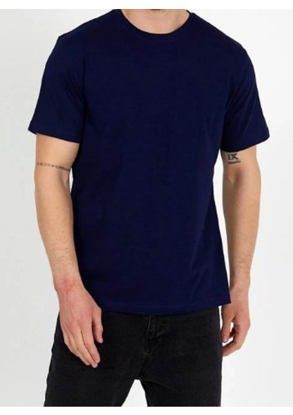 Erkek Slim Fit Bisiklet Yaka Kısa Kol Tişört