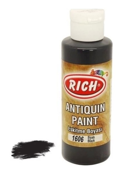 Rich 1606 Siyah 120 ml Eskitme Ahşap Boyası