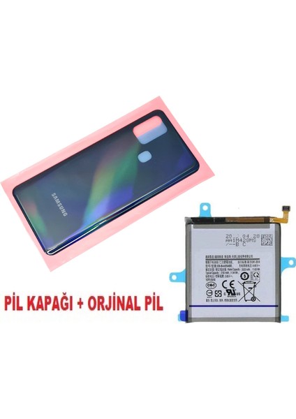 Samsung Galaxy A21S A217 Arka Pil Batarya Kapağı + Pil Siyah