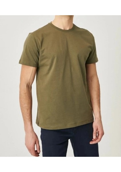 Erkek Slim Fit Bisiklet Yaka Kısa Kol Tişört