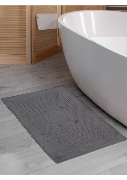 Banyo Çiçekli Pamuklu Ayak Havlusu 50 x 70 cm fiyatları