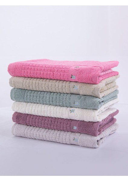 Banyo Çiçekli Pamuklu Ayak Havlusu 50 x 70 cm fırsatları