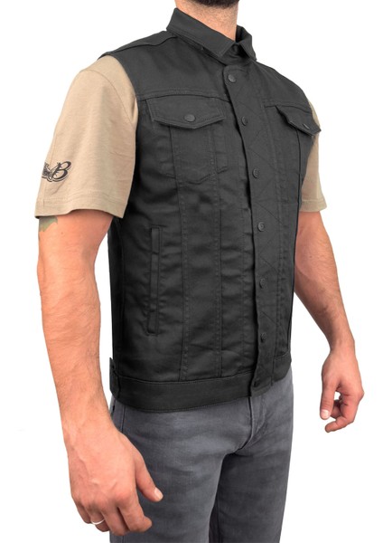 Black Iron Vest Motosiklet Yeleği Erkek