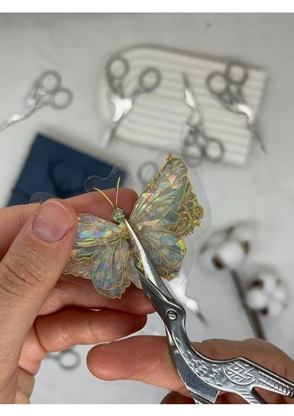 Kuş Desenli Metal Gümüş Renk Makas/söz Nişan Makası/kesme Makası modelleri