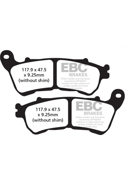 Ön Fren Balatası Ebc Hd XL883-XL1200 Iron Sportstrer 14-20