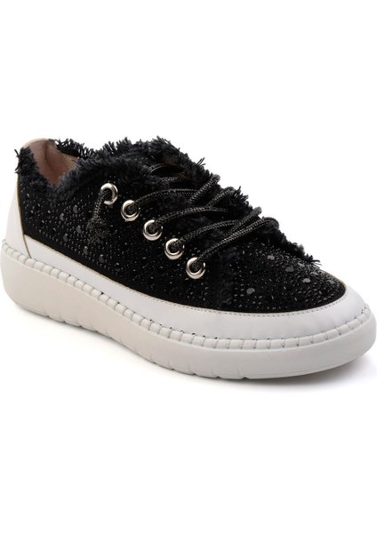 Siyah Kot Kadın Sneaker K01309000318