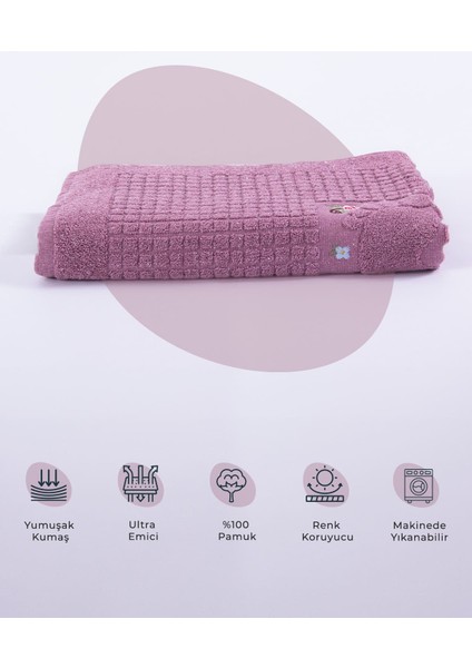 Banyo Çiçekli Pamuklu Ayak Havlusu 50 x 70 cm fırsatları