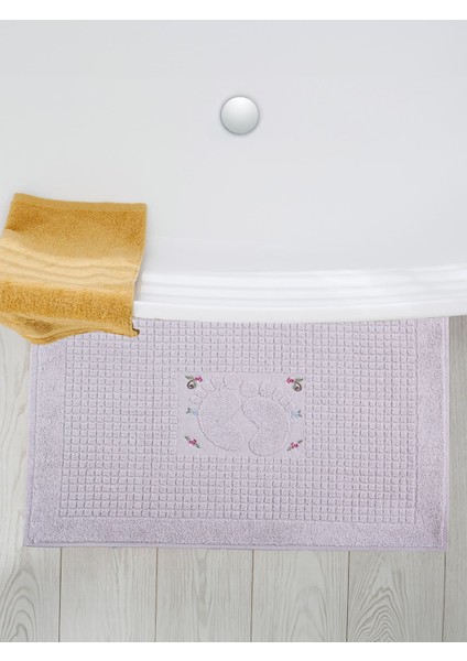 Banyo Çiçekli Pamuklu Ayak Havlusu 50 x 70 cm modelleri