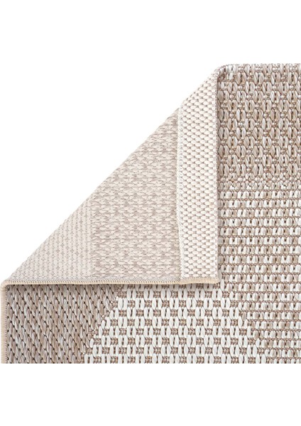 Grande 03 Bej Kaymaz Taban Yolluk Uzun Hol Koridor Halısı İnce Yıkanabilir Dokuma Kilim Halı Yolluk