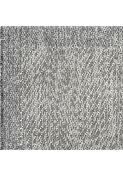 Grande 02 Gri Kaymaz Taban Yolluk Sisal Görünümlü Hol Koridor Halısı Yıkanabilir Kilim Halı Yolluk