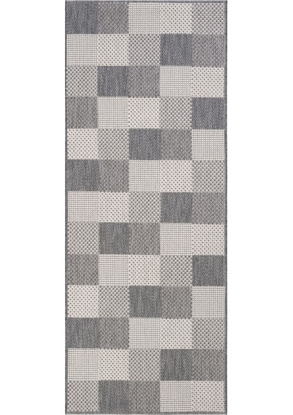 Grande 01 Gri Kaymaz Taban Yolluk Uzun Hol Koridor Halısı İnce Yıkanabilir Dokuma Kilim Halı Yolluk