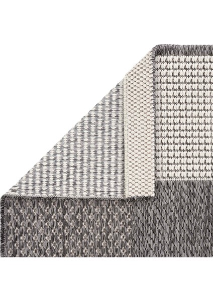 Grande 01 Gri Kaymaz Taban Yolluk Uzun Hol Koridor Halısı İnce Yıkanabilir Dokuma Kilim Halı Yolluk