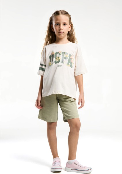 Kız Çocuk Krem Bermuda Takım fiyatları