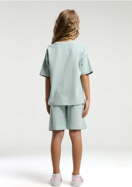 Kız Çocuk Yeşil Bermuda Takım indirimleri