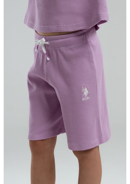 Kız Çocuk Mor Bermuda Takım modelleri