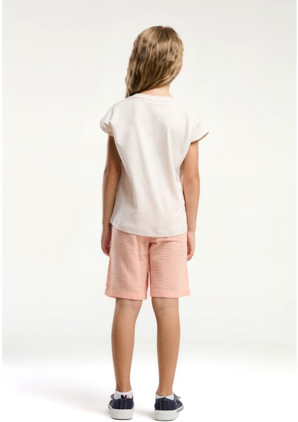 Kız Çocuk Krem Bermuda Takım indirimleri