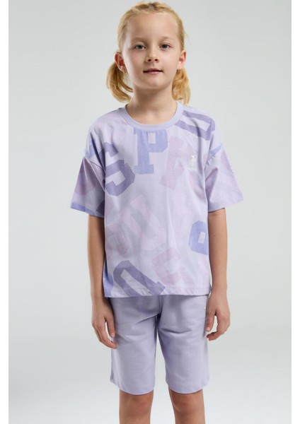 Kız Çocuk Mor Bermuda Takım modelleri