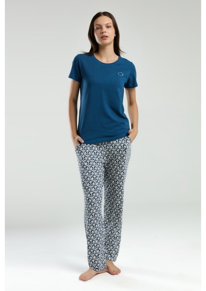 Kadın Navy Kpkısa Kol Pijama Takım fiyatları
