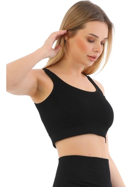 Premium Göğüs Toparlayıcı Sarkma Önleyen Spor Günlük Kalın Askılı Pedli Fitilli Crop Büstiyer fiyatları