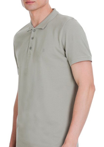 Haki Regular Fit 100% Pamuk Polo Yaka Tişört fırsatları