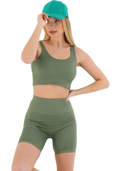 Premium Göğüs Toparlayıcı Sarkma Önleyen Spor Günlük Kalın Askılı Pedli Fitilli Crop Büstiyer