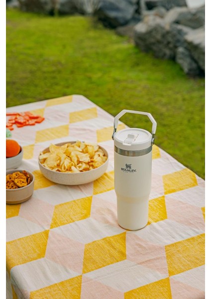 The Iceflow Flip Straw 2.0 Pipetli Termos Bardak 0,89 Lt Cream
