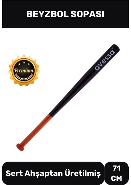 Ahşap 28 Inc Baseboll Beyzbol Sopası Dişbudak Ağacından 71 cm Premium Özel Üretim Kırılmaz Kaliteli