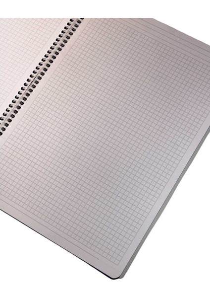 A4 60 Yaprak Kareli Spiralli Plastik Kapak Defter