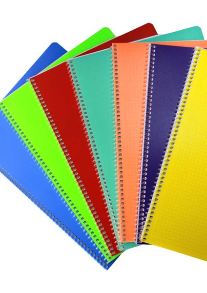 A4 60 Yaprak Kareli Spiralli Plastik Kapak Defter