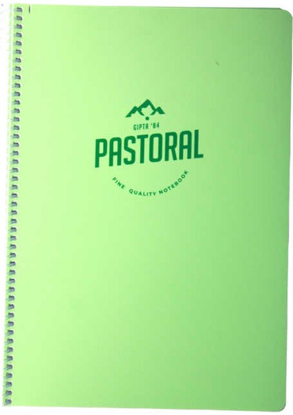 A4 72 Yaprak Pastoral Spiralli Plastik Kapak Defter