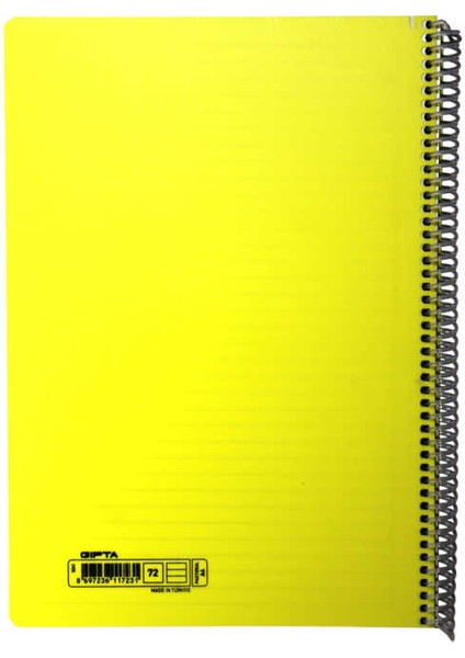 A4 72 Yaprak Pastoral Spiralli Plastik Kapak Defter fırsatları