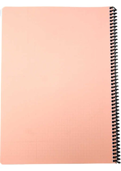Mynote Flex A4 72 Yaprak Kareli Spiralli Plastik Kapak Defter Pastel