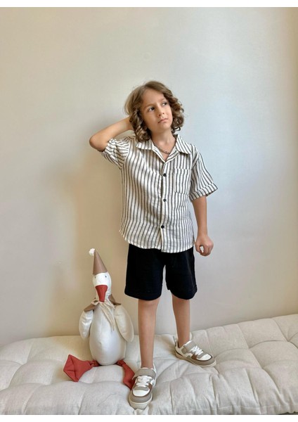 Yigit Butik Keten Kumaş Erkek Çocuk Alt Üst Takım