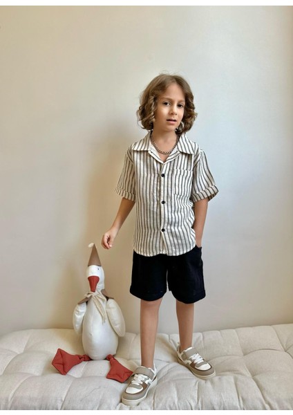 Yigit Butik Keten Kumaş Erkek Çocuk Alt Üst Takım