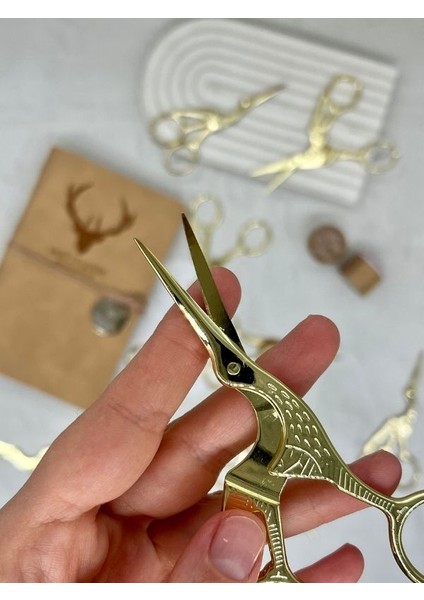 Kuş Desenli Metal Gold Renk Makas/söz Nişan Makası/kesme Makası fırsatları