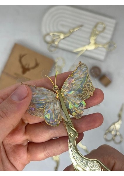 Kuş Desenli Metal Gold Renk Makas/söz Nişan Makası/kesme Makası indirimleri