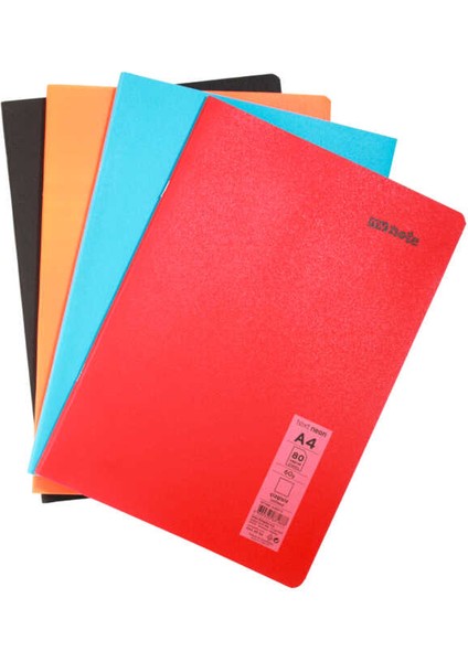Text Neon A4 80 Yaprak Çizgisiz Plastik Kapak Defter