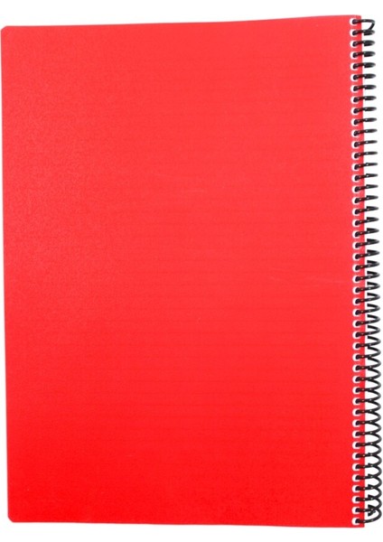 Flex A4 120 Yaprak Çizgili Spiralli Plastik Neon Kapak Defter