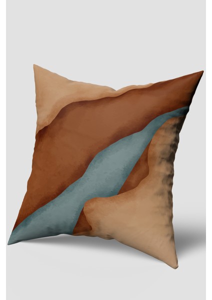 Kahverengi Gri Bohem Kırlent Kılıfı