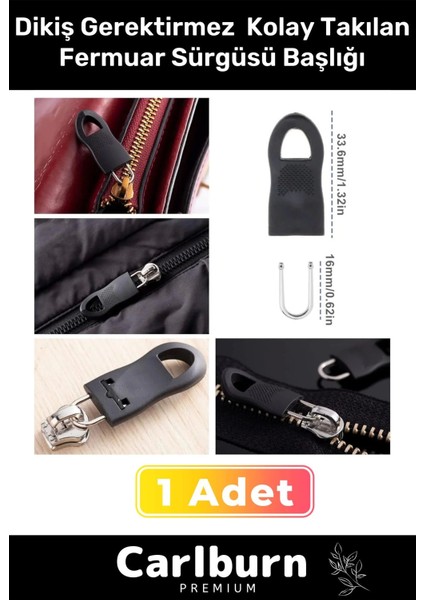 Özel Üretim Dikiş Gerektirmez Pratik Kolay Takılan Çanta Polar Valiz Fermuar Sürgüsü Başlığı 1 Adet