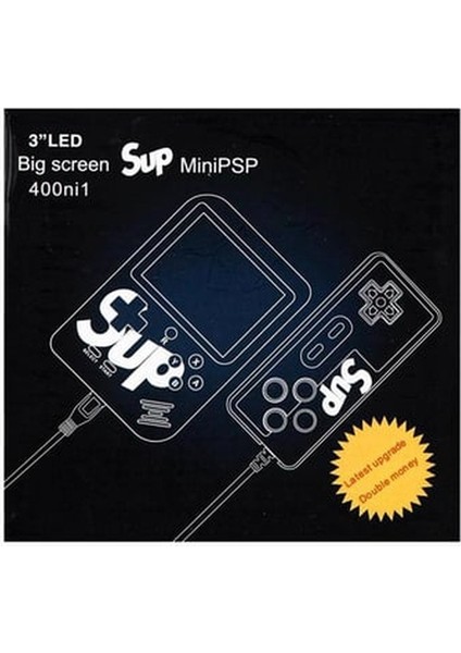 Iki Kişilik 400 Oyunluk Renk Seçenekli Sup Video Oyun Konsolu – Mini Atari Gameboy