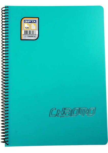 A4 Chroma 120 Yaprak Plastik Kapak Spiralli Defter