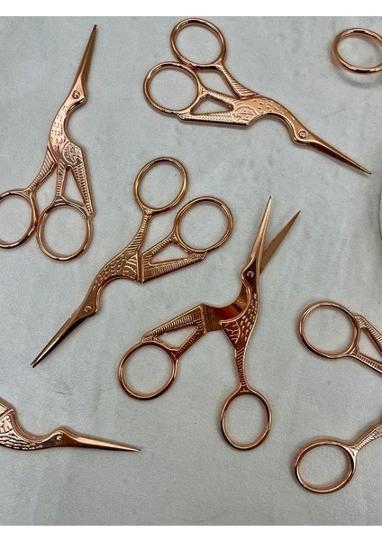 Kuş Desenli Metal Bakır Renk Makas/söz Nişan Makası/kesme Makası fırsatları