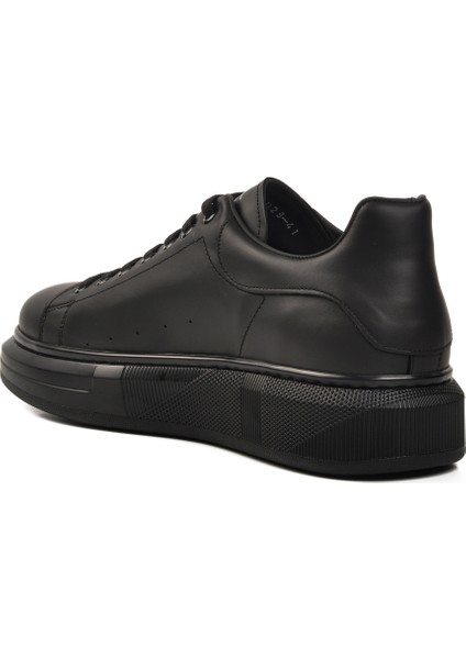 Siyah Hakiki Deri Erkek Sneaker 152-21028 M fırsatları