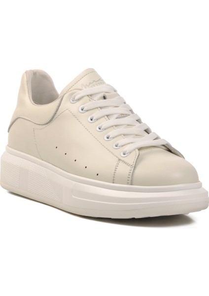 Beyaz Hakiki Deri Erkek Sneaker 152-21028 M