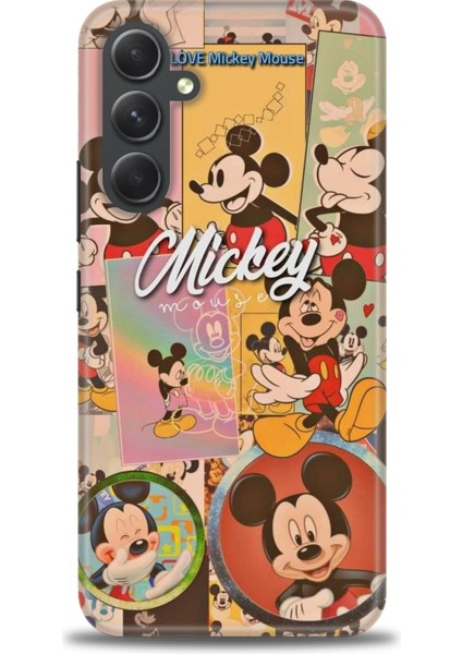Samsung Galaxy A54 Kılıf Hd Baskılı - I Love Mickey