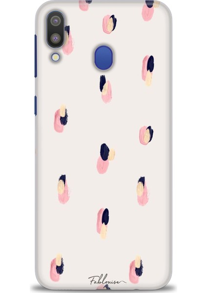 Samsung Galaxy M20 Kılıf Hd Baskılı - Pembe Lacivert