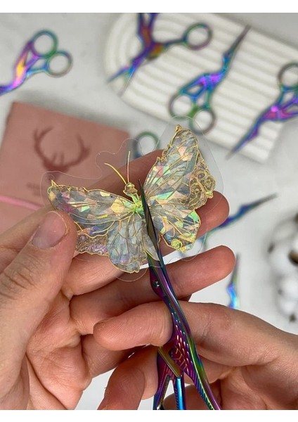 Kuş Desenli Metal Karışık Renk Makas/söz Nişan Makası/kesme Makası modelleri