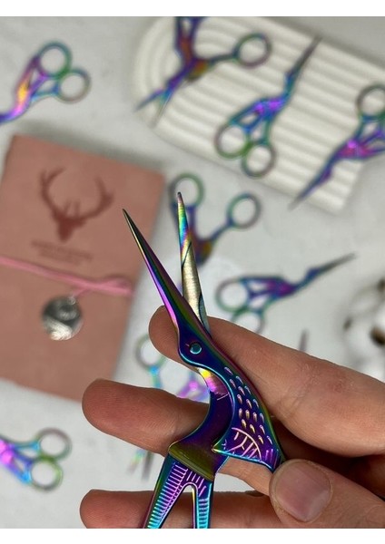 Kuş Desenli Metal Karışık Renk Makas/söz Nişan Makası/kesme Makası fırsatları